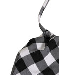 Dolce & Gabbana Black and White Checkered Bikini Top — Black