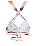 Dolce & Gabbana Floral Print Bikini Top — White