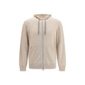 Brunello Cucinelli Cashmere Zip-Up Hoodie — Beige