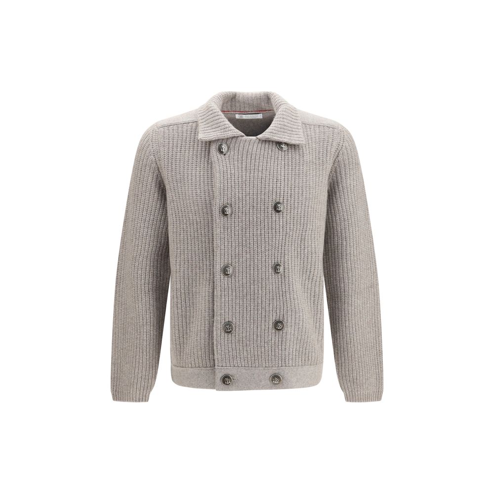 Brunello Cucinelli Cardigan — Gray