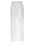 Nude Cotton Poplin Cargo Trousers — White