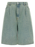 Nude Bermuda Shorts — Green