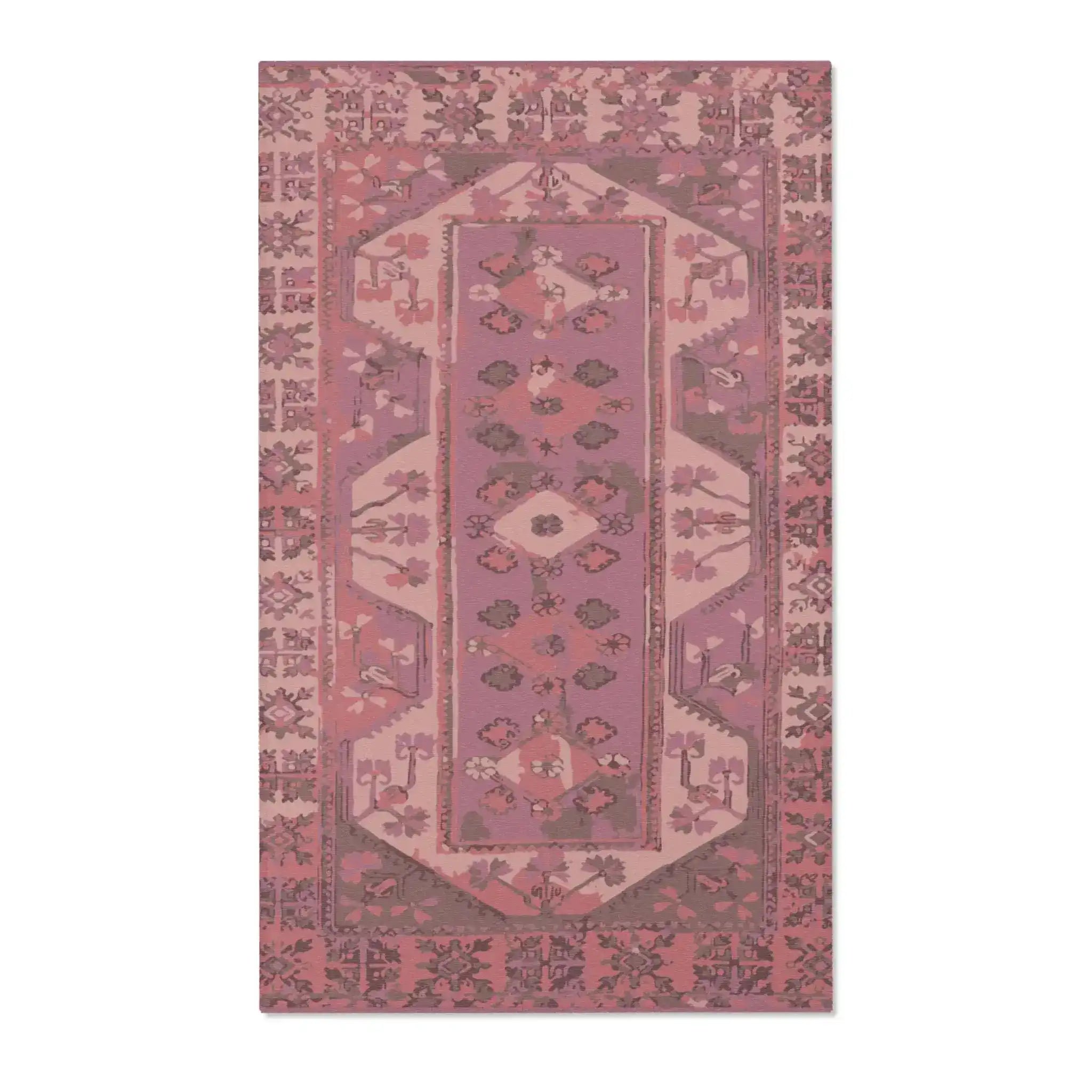 Fuchsia & Rose Geometric Tribal Accent Rug