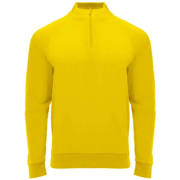 Sudadera de manga ranglán, con Interior perchado, cuello con media cremallera y cubrecosturas de refuerzo en su interior a tono Vetonek