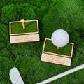 Expositor de bolas de golf de césped artificial personalizado con texto y tee de golf Juego de palos Regalo para entusiastas del golf