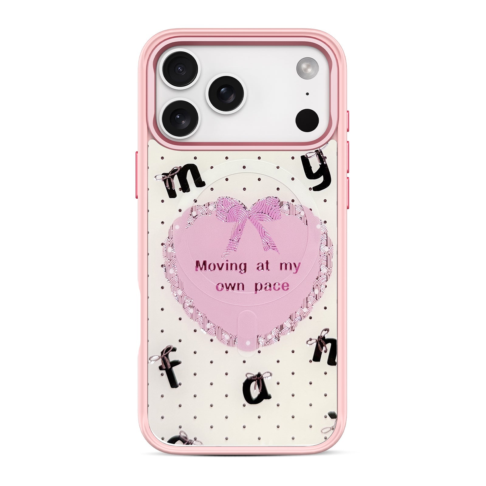Lace Heart Polka Snap-On Cover
