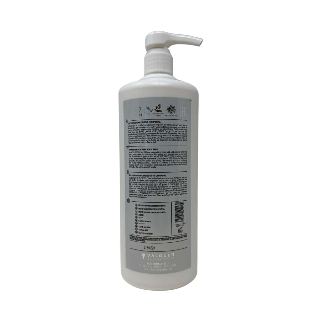 Leche Corporal Hidronutritiva 24H con Aceite de Almendras y Aloe Vera