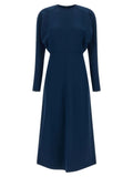 Victoria Beckham Dolman Sleeve Midi Dress — Navy