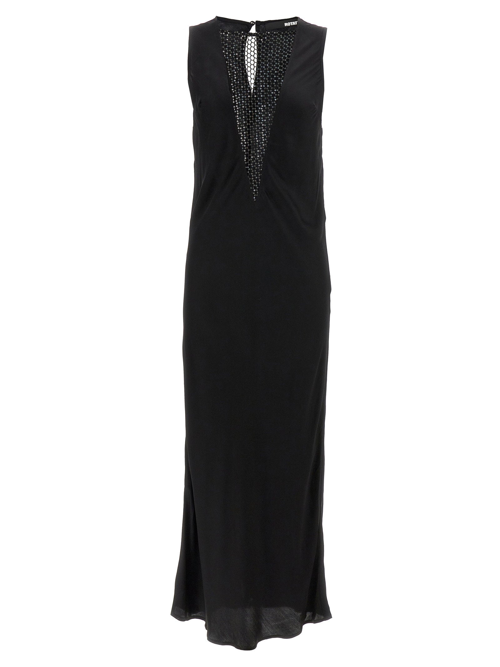 Rotate Birger Christensen Sequin-Embellished Midi Dress — Black
