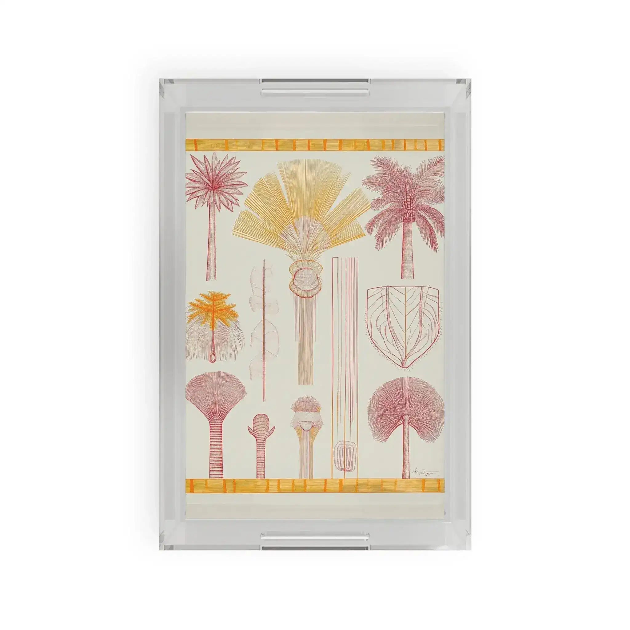 Tropical Palm Print Serving Tray