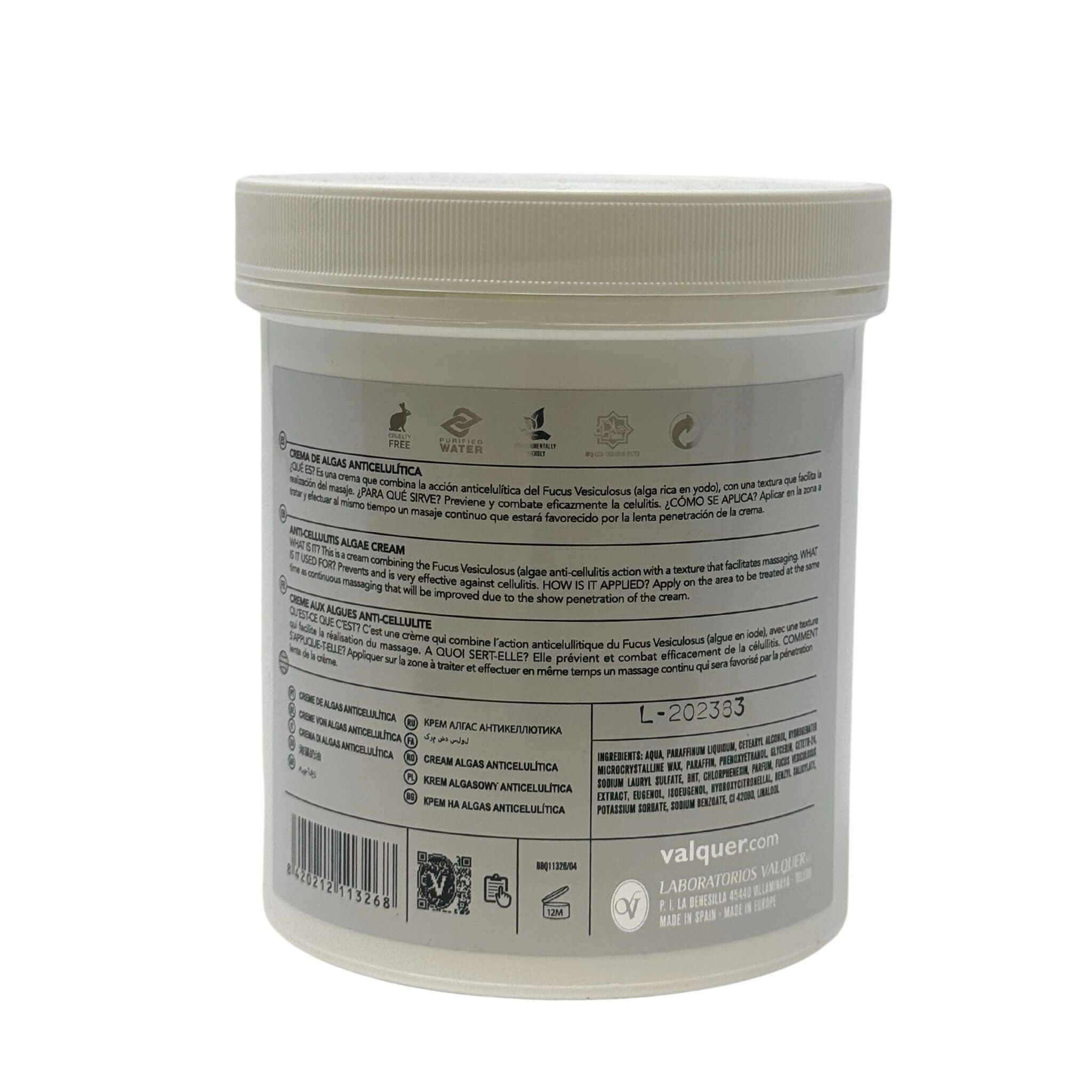 Crema Corporal Anticelulítica con Alga Fucus Vesiculosus