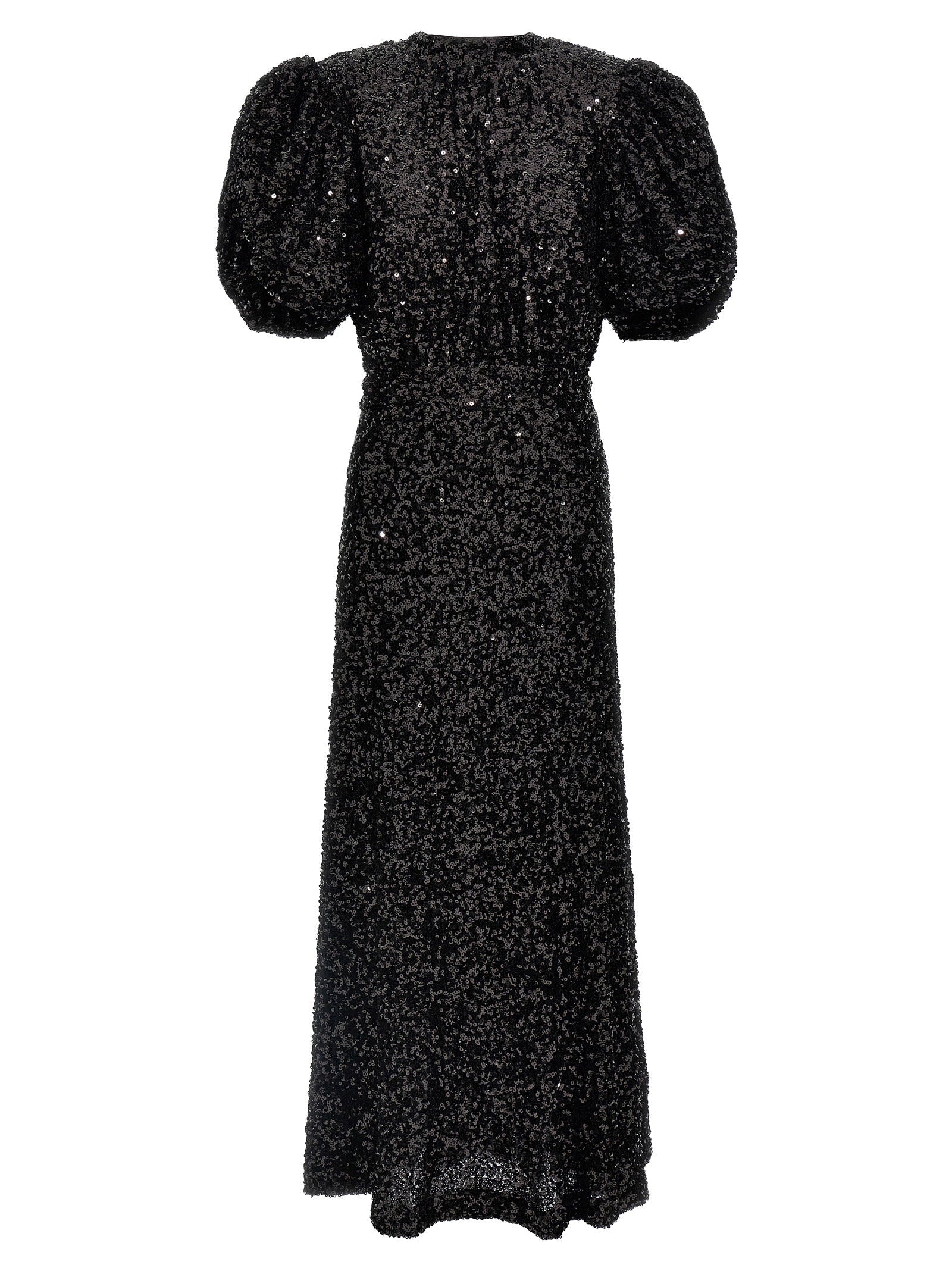 Rotate Birger Christensen Sequin Midi Dress — Black