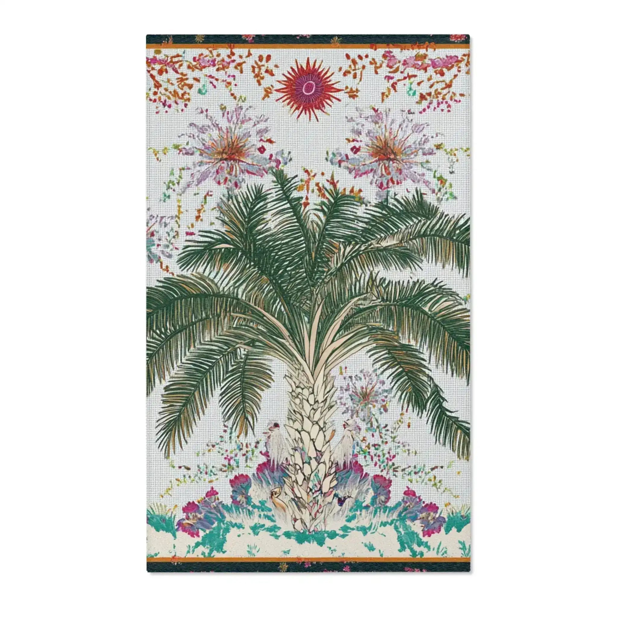 Tropical Oasis Palm Accent Rug