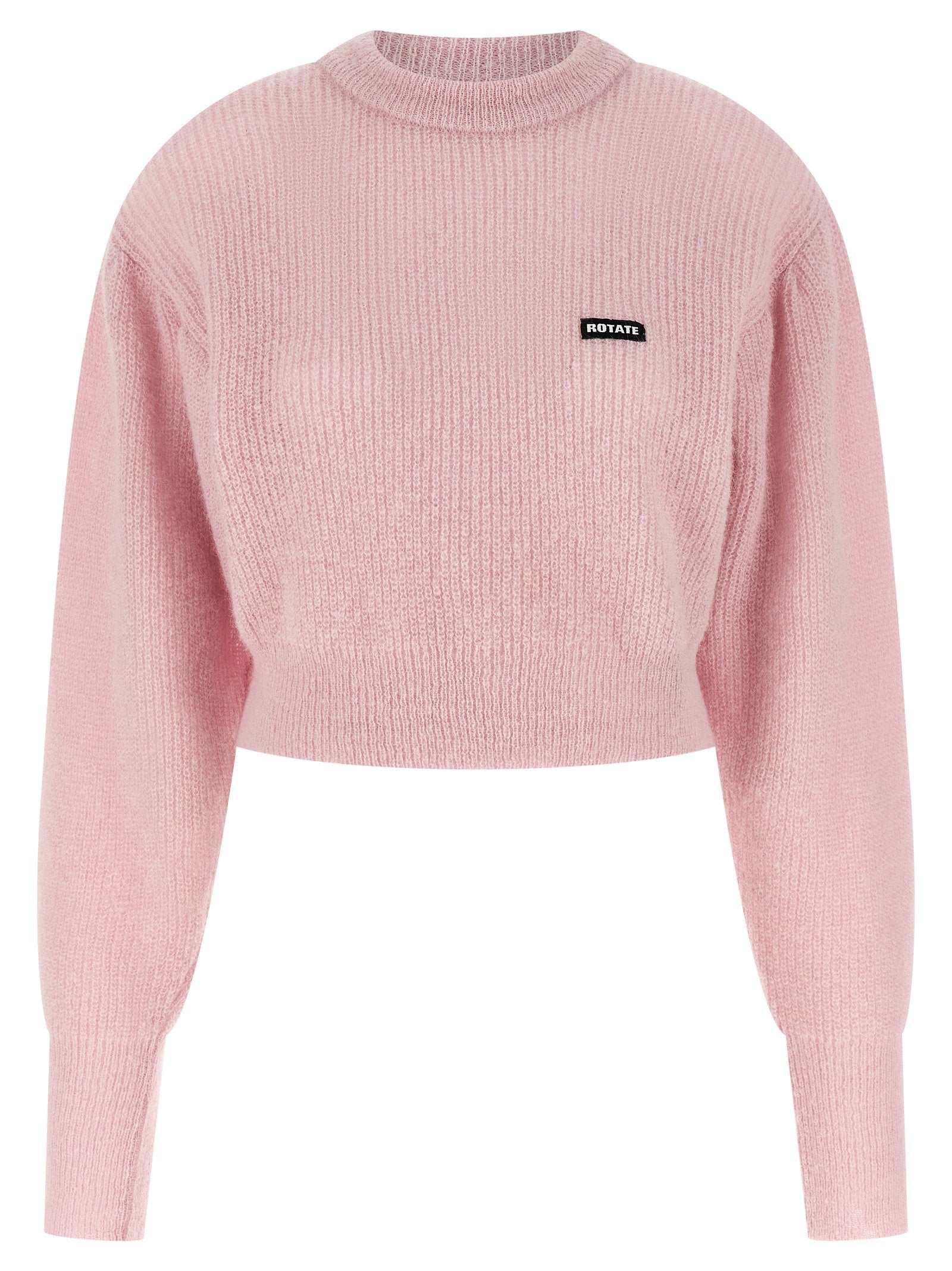 Rotate Birger Christensen Knit Puff Sweater — Pink