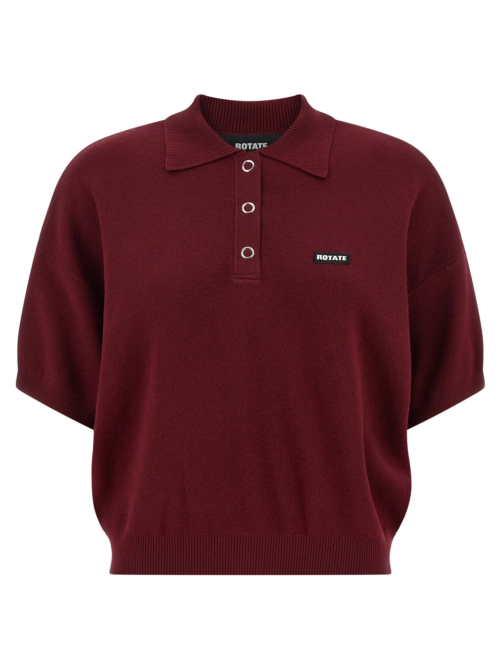 Rotate Birger Christensen Polo Shirt — Burgundy