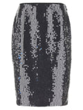 Rotate Birger Christensen Sequin Midi Skirt — Black