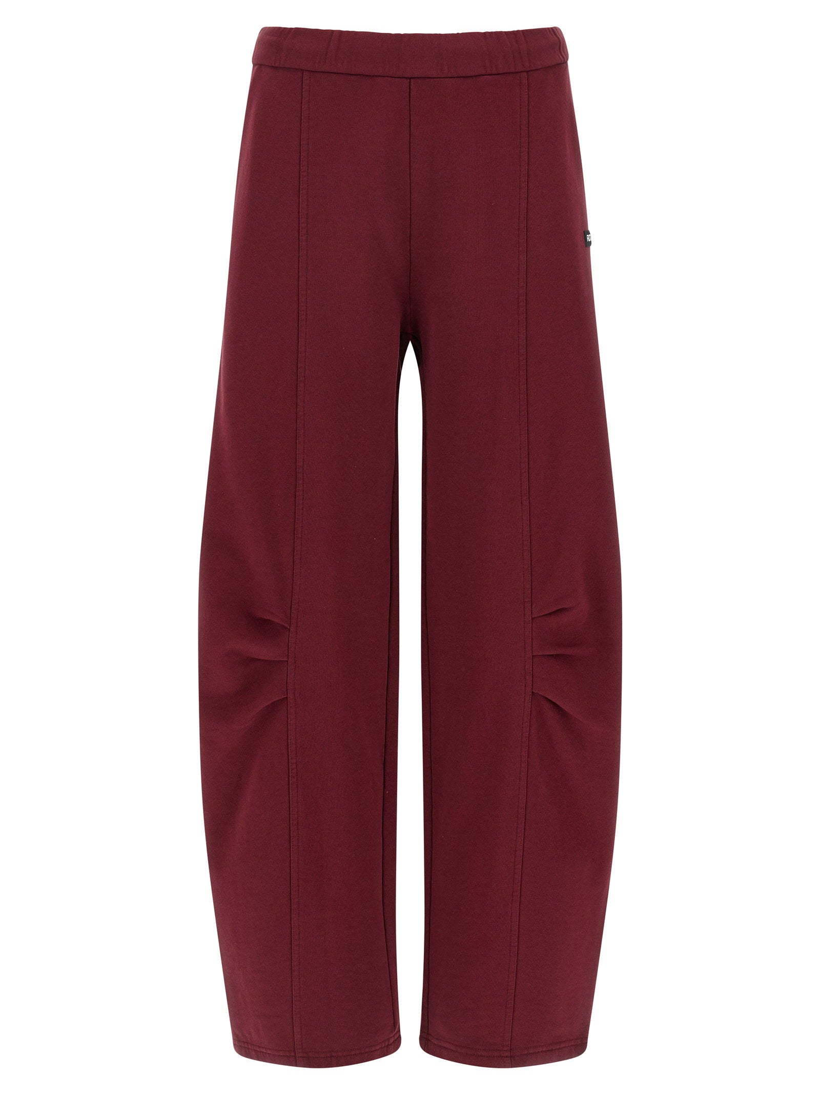 Rotate Birger Christensen Organic Cotton Terry Joggers — burgundy