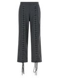 Rotate Birger Christensen Laced Trousers — charcoal