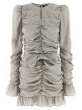 Rotate Birger Christensen LS Mini Bow Dress — Beige