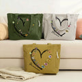 Bolso tote de pana personalizado gran capacidad con flor de nacimiento apodo y nombres regalo de cumpleaños o Día de la Madre para mamá y abuela