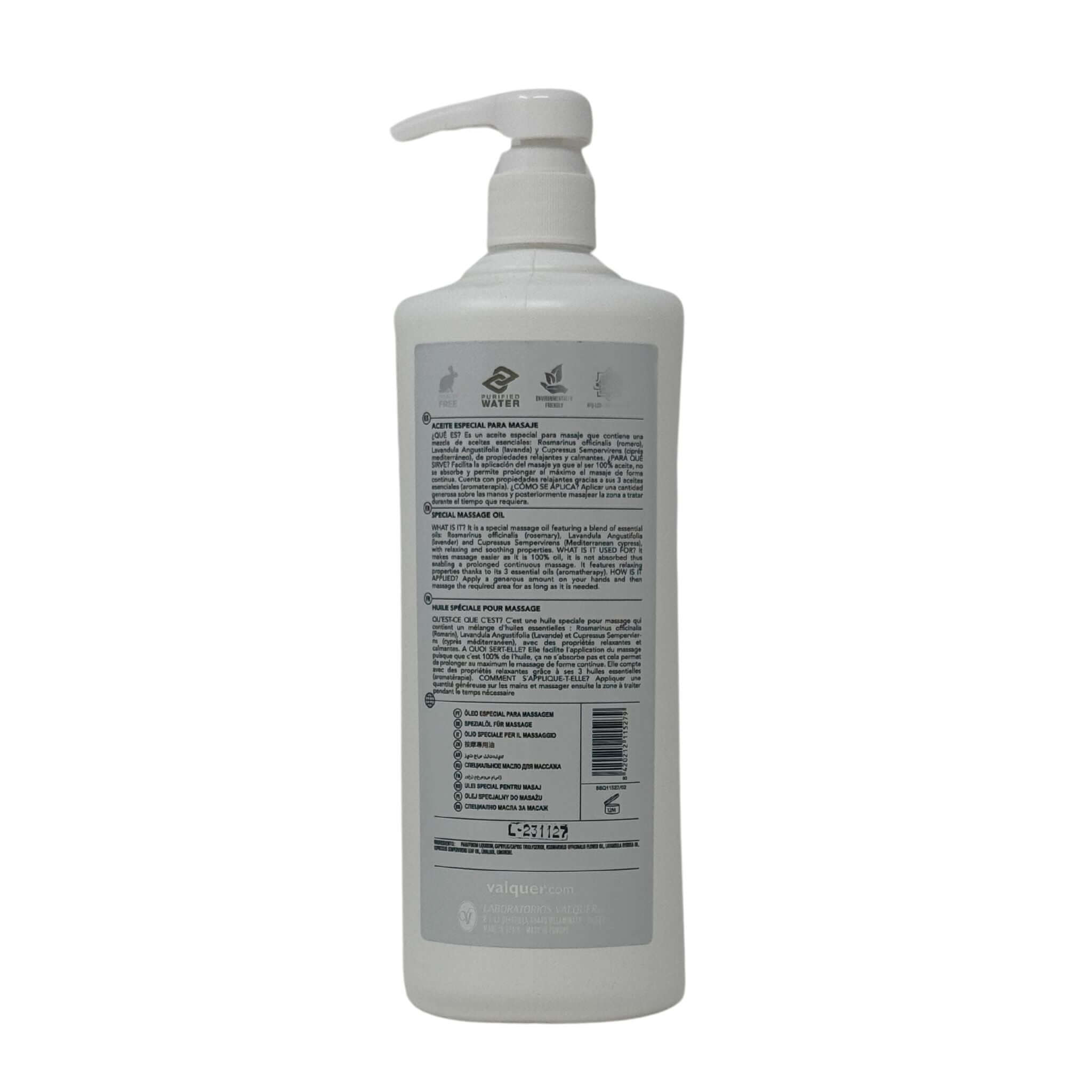 Aceite corporal especial para masaje - 1000 ml