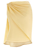Rotate Birger Christensen Asymmetric Cape Insert Blouse — Yellow