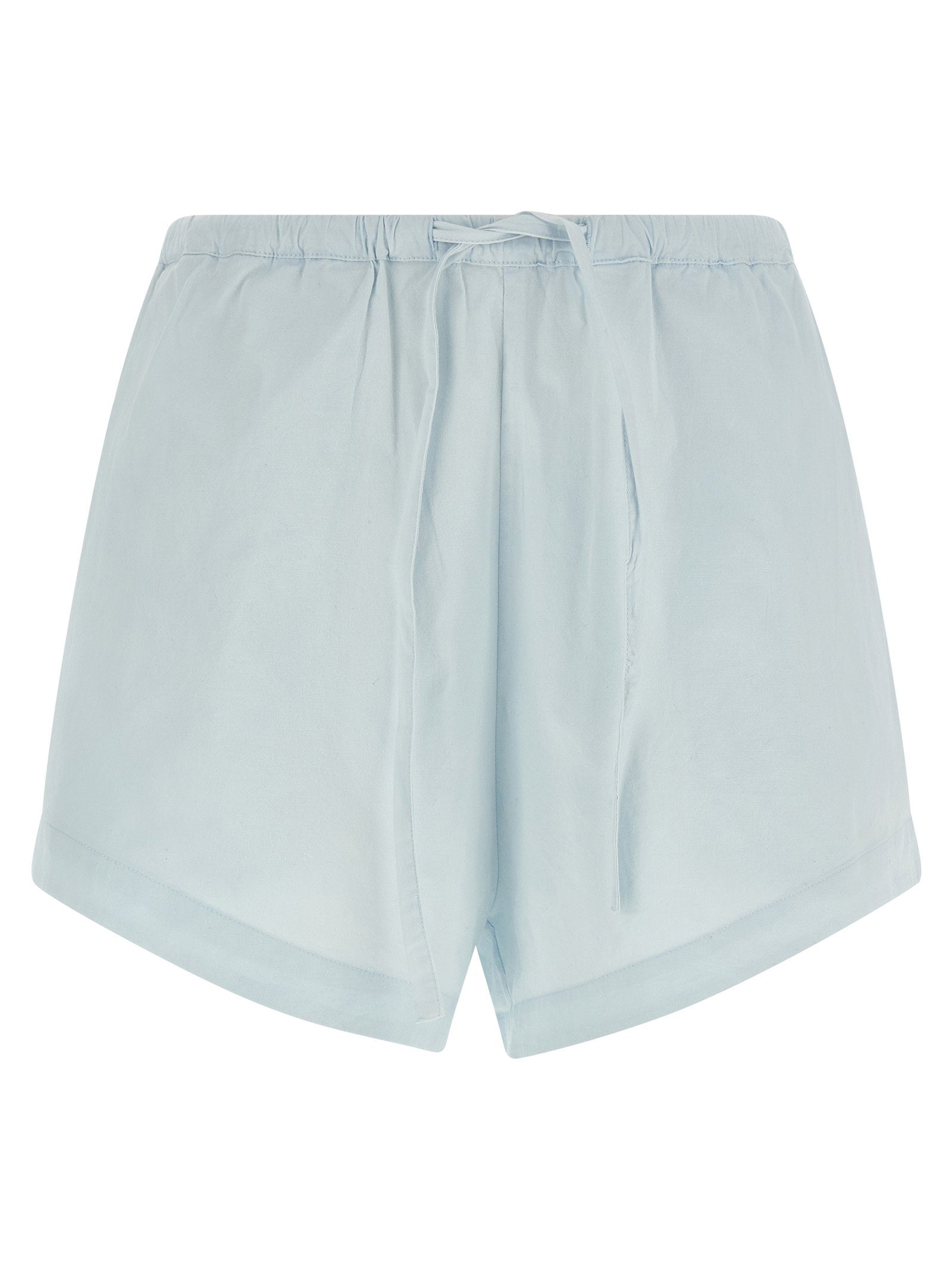 Rotate Birger Christensen Cotton Poplin Shorts — Blue