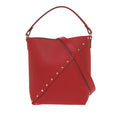 Leather Rockstud Wispy Bucket Bag
