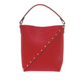 Leather Rockstud Wispy Bucket Bag