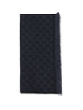 Gucci GG Supreme Embroidered Wool Scarf — Black