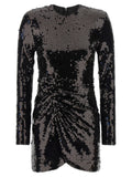 Rotate Birger Christensen Sequin Appliqué Mini Dress — Black