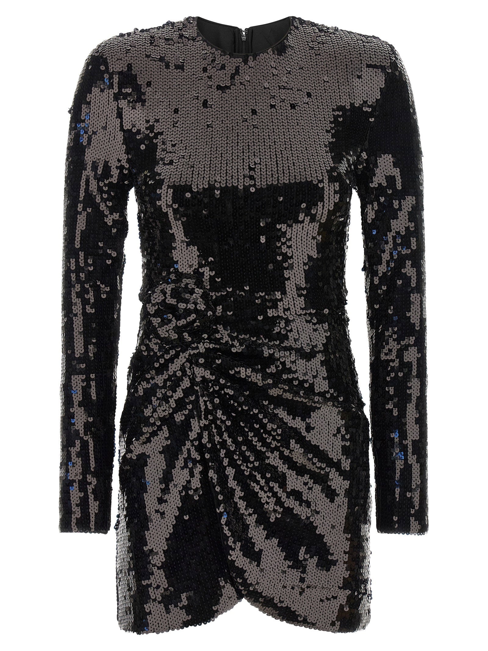 Rotate Birger Christensen Sequin Appliqué Mini Dress — Black