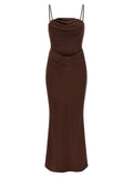 Rotate Birger Christensen Corsage Dress — Brown