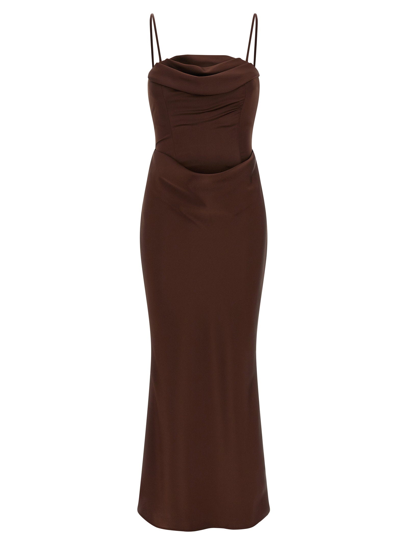 Rotate Birger Christensen Corsage Dress — Brown
