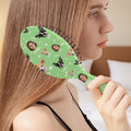 Personalizado Paw Print Bone 1-3 Face Photos Air Cushion Peine con Nombre y Mango Multicolor Regalo de Cumpleaños de Uso Diario para Mujeres Niñas Pet Lovers