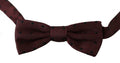Men's Purple Dotted Silk Adjustable Neck Papillon Bow Tie