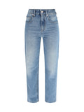 Brunello Cucinelli Monili-Embellished Cotton Jeans — Blue