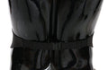 Men's Black Dotted Waist Belt Silk Cummerbund