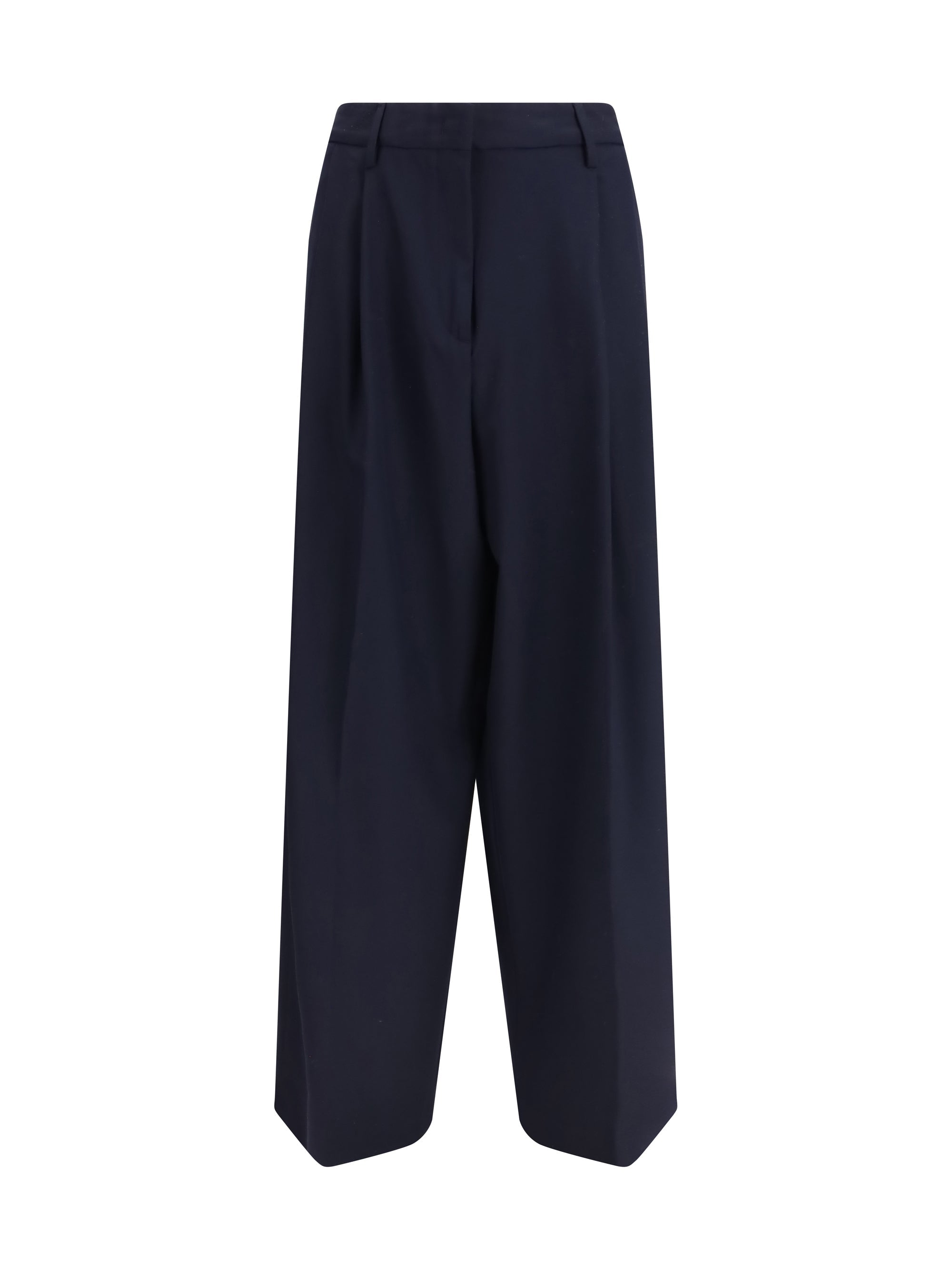 Fabiana Filippi Fluid Techno-Tailoring Trousers — Navy