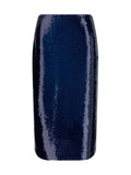Tom Ford Sequin Midi Skirt — Blue