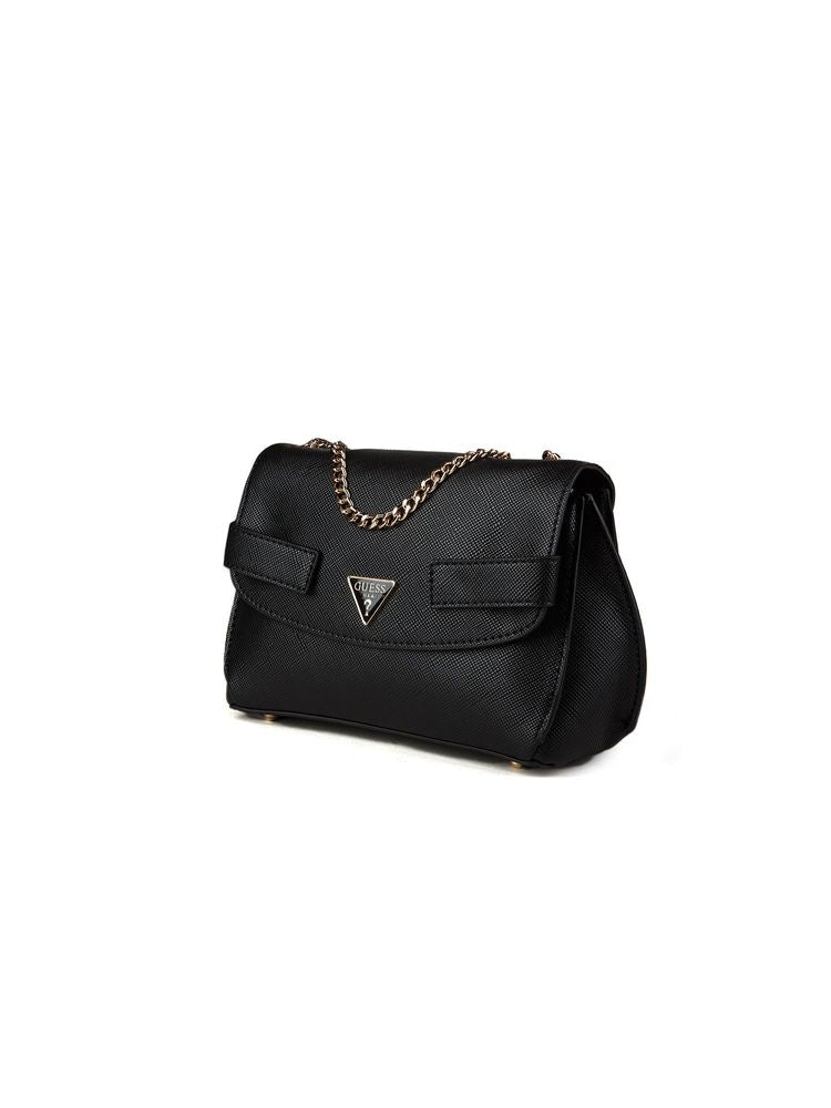 Guess Polyurethane Crossbody Bag — Black