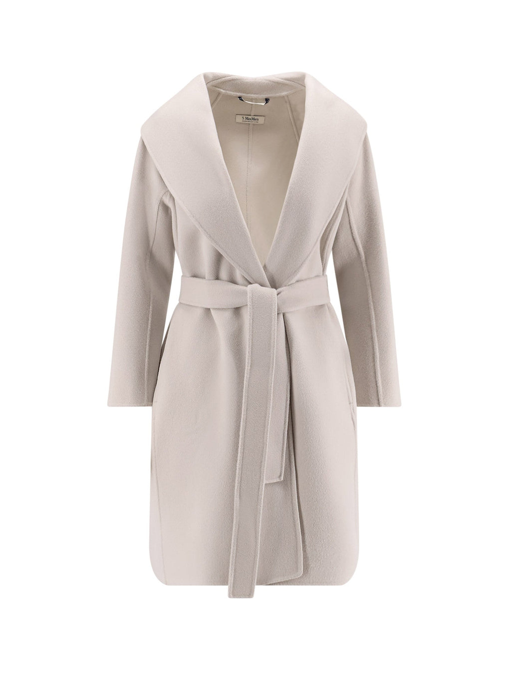 S MAX MARA Coats Bianco Avorio Lana Vergine - 44