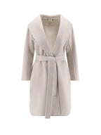 S MAX MARA Coats Bianco Avorio Lana Vergine - 44