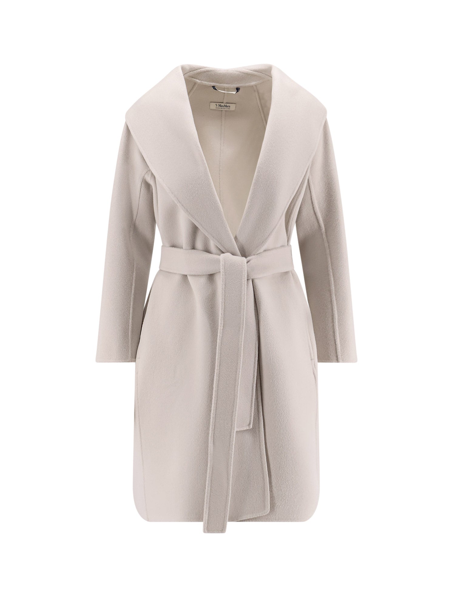S MAX MARA Coats Bianco Avorio Lana Vergine - 44