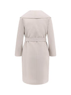 S MAX MARA Coats Bianco Avorio Lana Vergine - 44