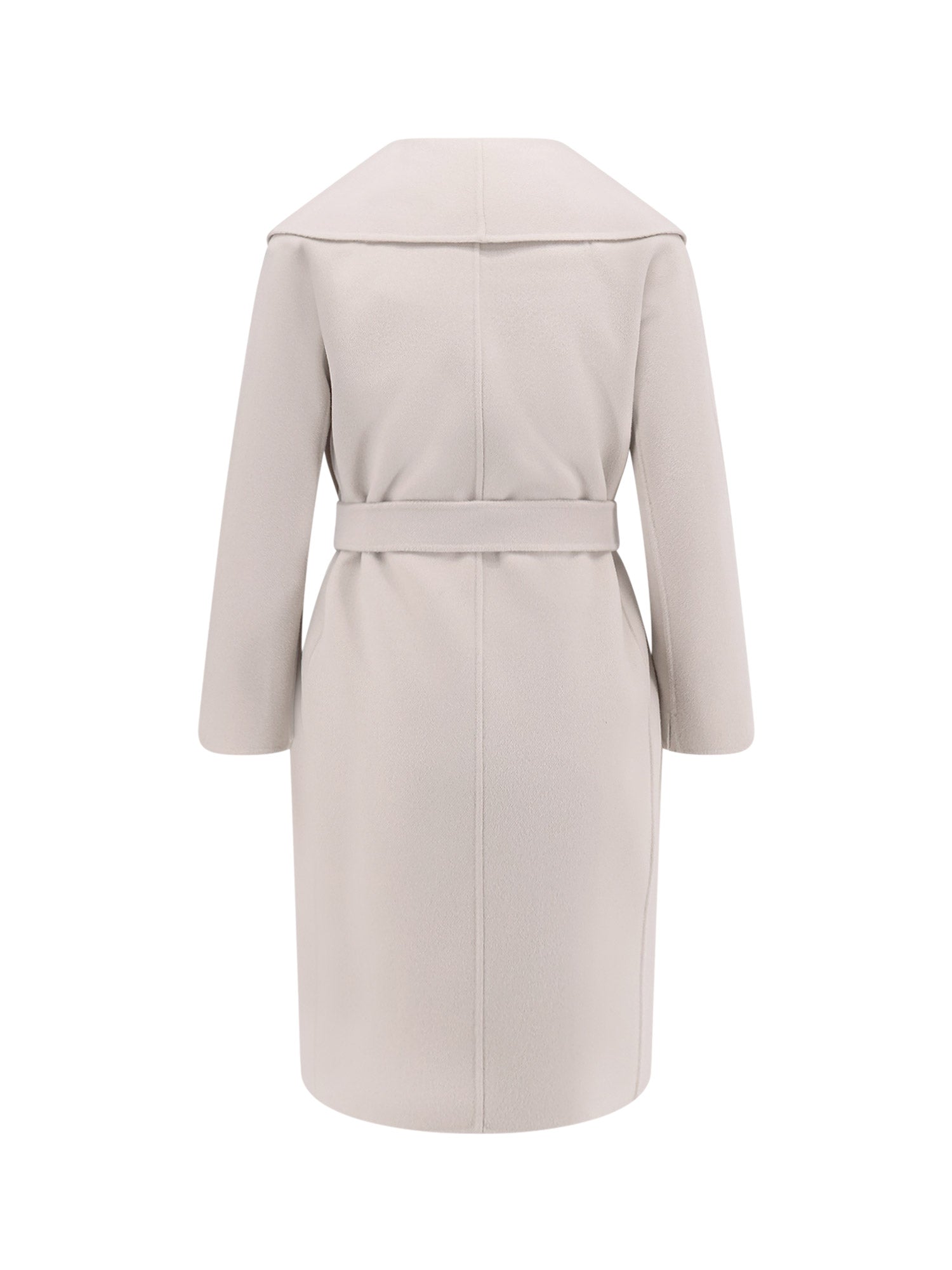 S MAX MARA Coats Bianco Avorio Lana Vergine - 44