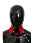 Women's Red Fur Neck Collar Wrap Lambskin Scarf