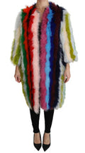 Women's Multicolor Turkey Feather Cape Fur Coat Clothing