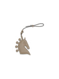 Max Mara Leather Horse-Shaped Key Case — Beige