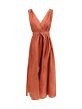 Brunello Cucinelli Floral Motif Dress — Orange